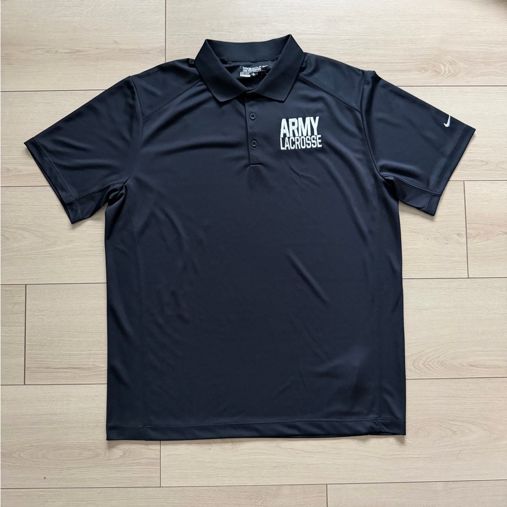 Nike Black Men's Polo Shirt with White Accents